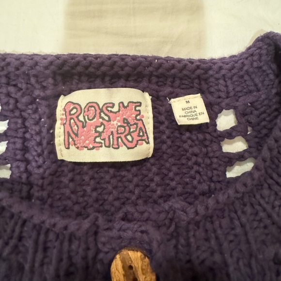 Anthropologie Rosie Neira Crochet Knit Cardigan Sweater - Picture 3 of 8